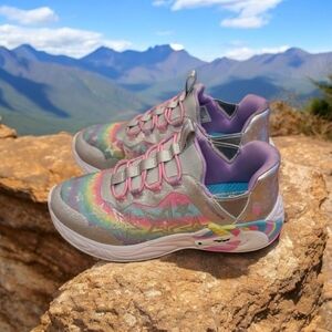 Skechers Girls Slip On Hands Free Shoes Rainbow Unicorn Star Sneakers Size 1